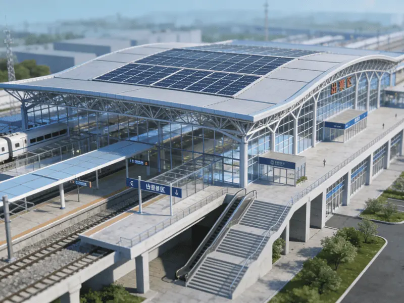 תחנת רכבת רב תכליתית של מבנה פלדה